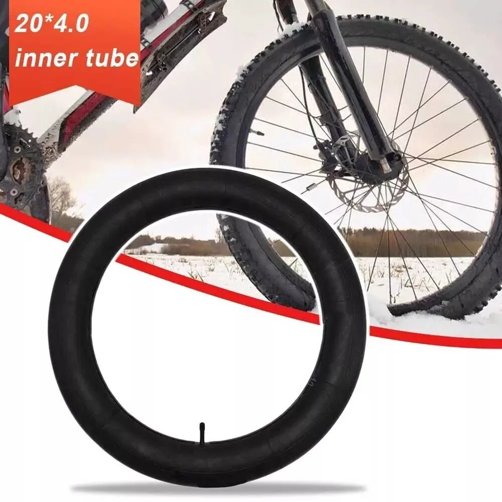 Novo 20x4.0 Polegada tubo interno da bicicleta de borracha engrossar mtb tubo interno preto largo neve bicicleta tubo de reposição para motos de neve bicicletas