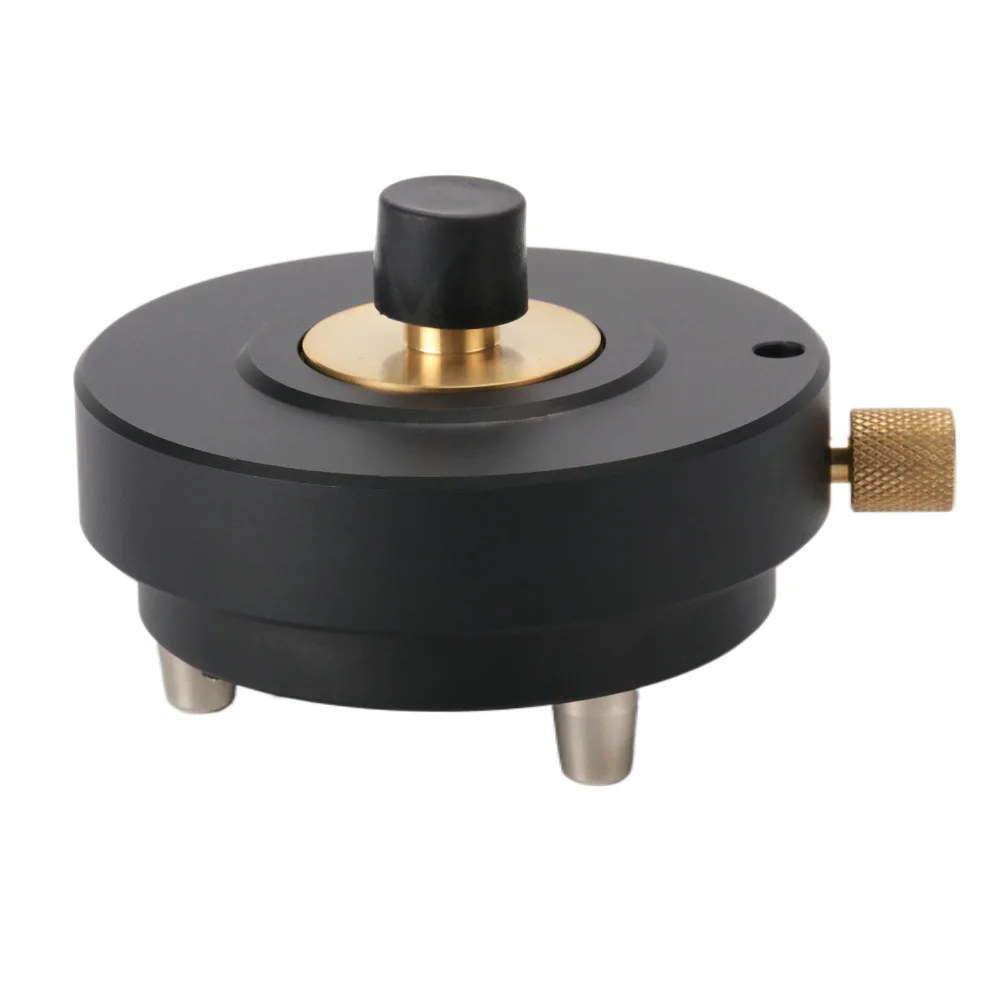 Black Aluminium Tribrach Adapter with Removable Center Metal Rotating Prism Pole Adapter for Instruments FG01T