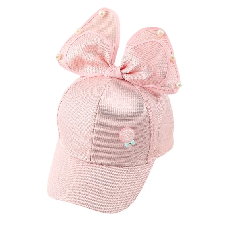 2021 Spring/Summer New Sunscreen Parent-Child Cute Fashion Bow Peaked Cap Children Hat Baseball Cap Sun Hat