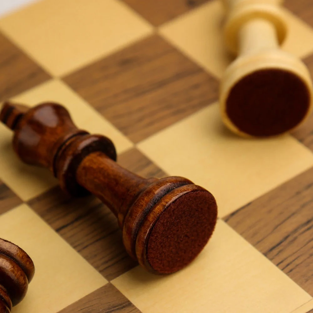 

No Toxic 29x29cm 3 in 1 Chess Chekers Backgammon Developing Strategic Thinking Chess Wooden Set Wood Board Game for Kids Adults