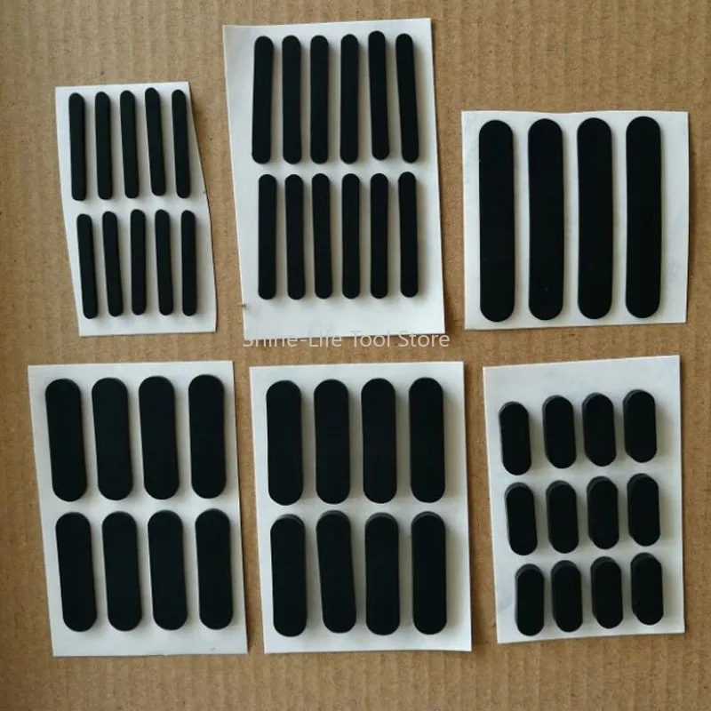 Thickness 2/3/5/6.5mm Black Oval Anti-slip Self Adhesive Silicone Rubber Mat Keyboard Base Floor Furniture Equipment Feet Pads