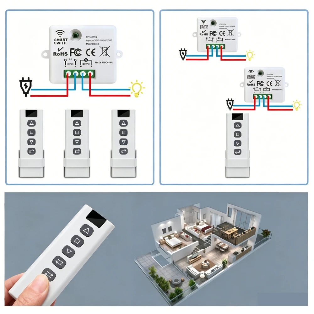 Interruptor de Luz Inteligente - 433Mhz Receiver Module reseña y precio