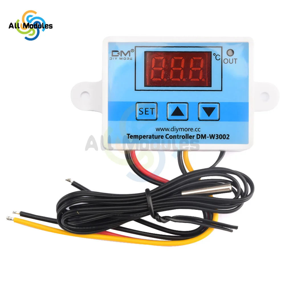 W3002 LED Digital Temperature AC 220V Controller Thermostat Thermoregulator Sensor Meter Fridge Water Heating Cooling