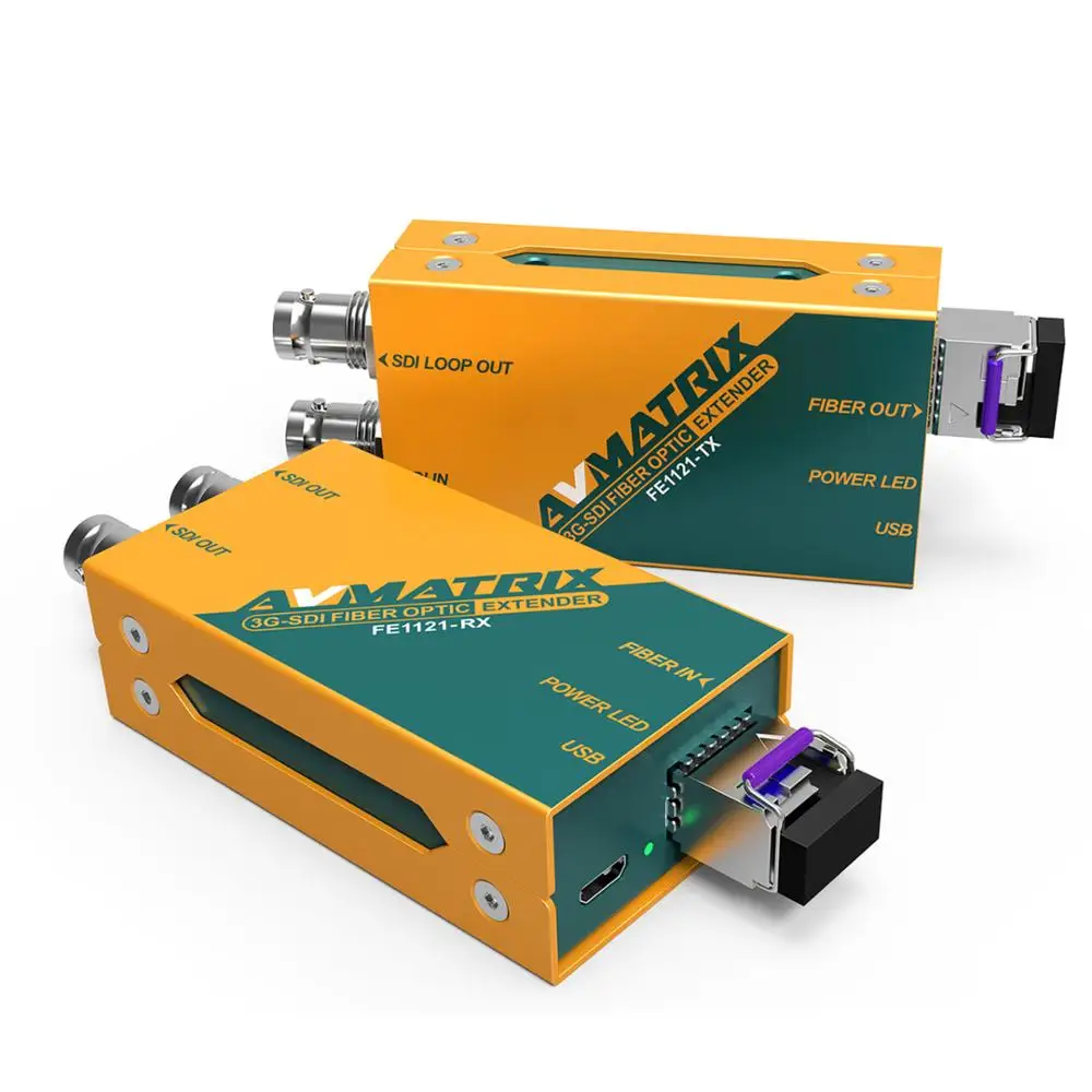 

FE1121 AVMATRIX 1 Channel 3G-SDI Video Signal 20KM Transmission Over Optical SDI Fiber Converter