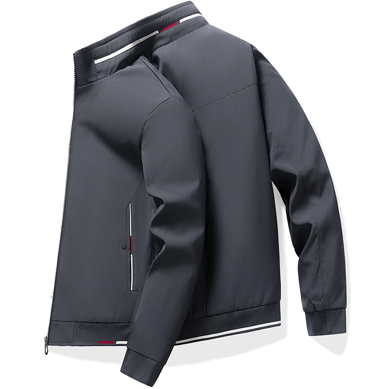 

Stand Up Collar Jacket for Men's Spring and Autumn New Trend Jacket Men's Simple Casual Jacket Business Cotton Casual Man Jacket