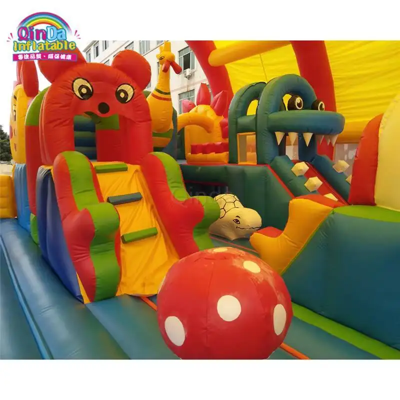 Outdoor playground Inflatable Bouncers With Cover Tent Jumping Castle for kids