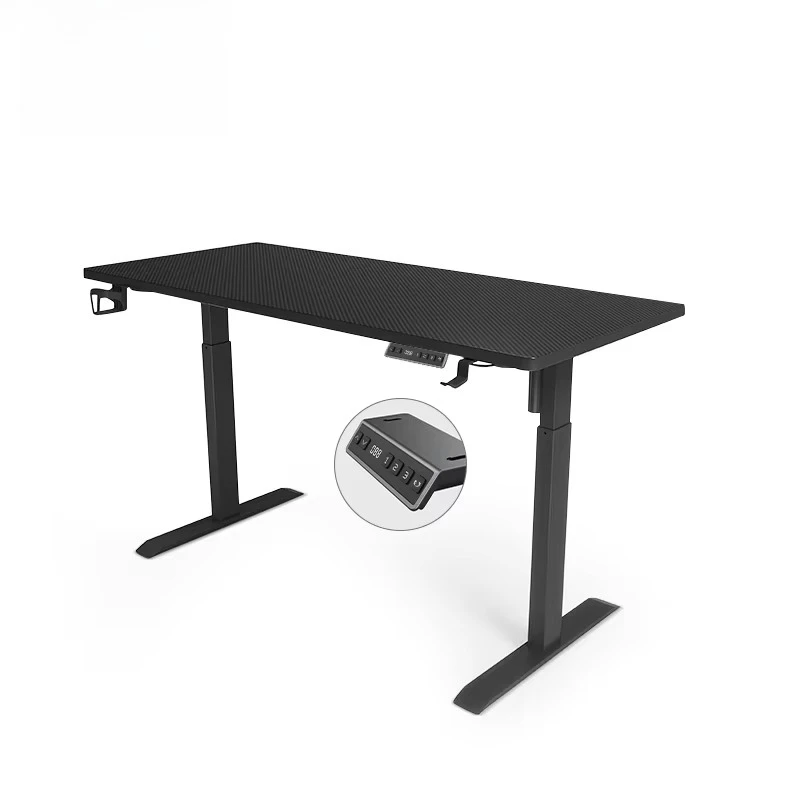 High Quality Programmable Single Curved Electric Big Standing Desk Oak Dual Triple Double Motor Timotion Table Bamboo