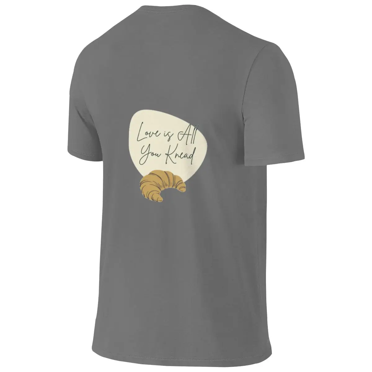 Love Is All You Knead! Sweat-Absorbing Reversible T-shirt Retro Casual Simple Prints Cotton Tee