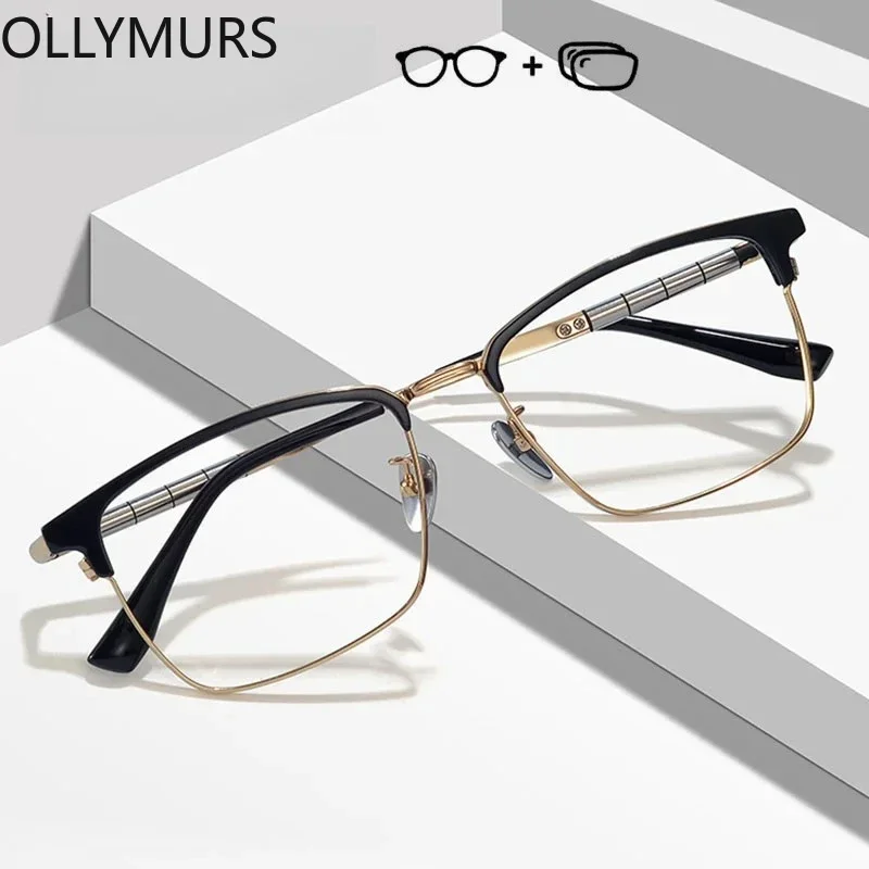 

Очки OLLYMURS классические деловые, титановая оправа, для коррекции близорукости, дальнозоркости, прогрессивные, оптические, по рецепту