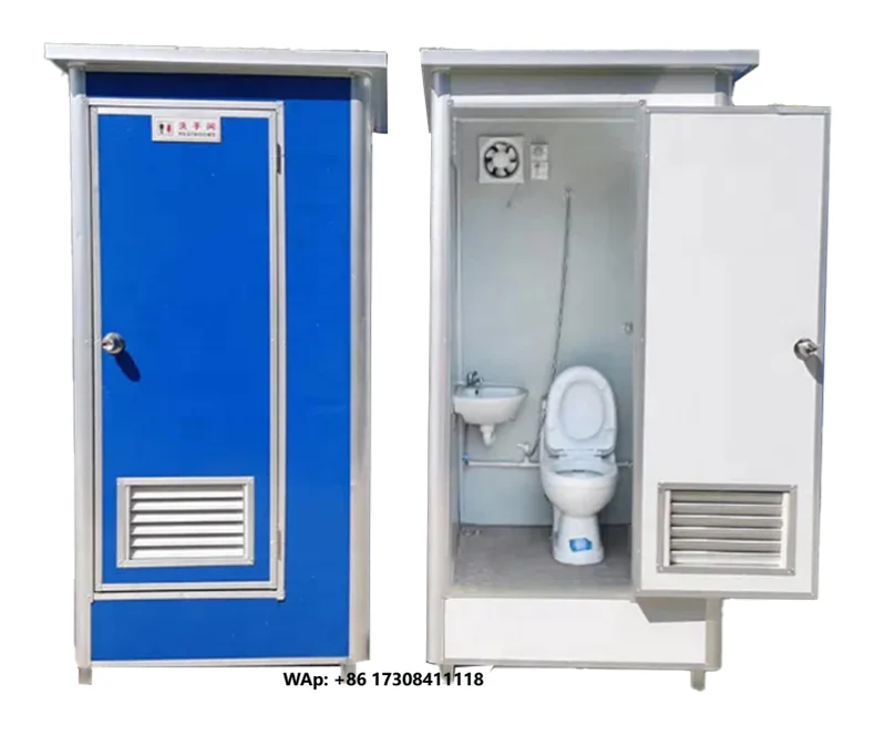 Portable Luxury Container House Shower and WC Toilet Trailer Camping Mobile Toilet Modern Design Waterproof Durable