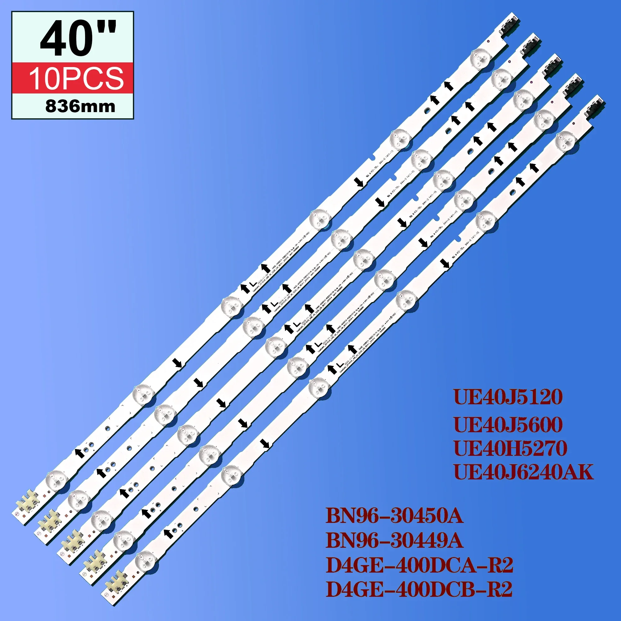 LED Backlight Strip For D4GE-400DCA-R1 D4GE-400DCA-R2 ue40h6650at 2014svs40 ue40h6200 ue40h6400 ue40h5000ak ue40j5100aw