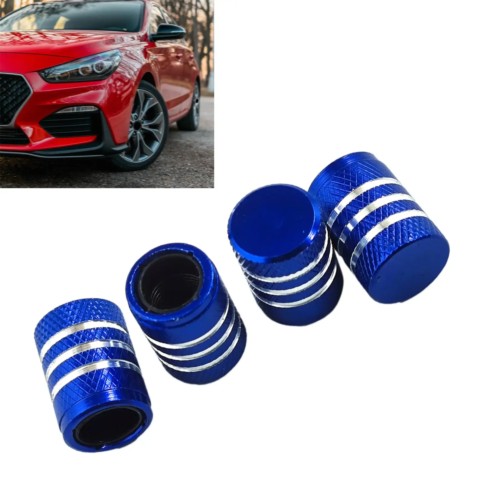 4Pcs Tire Valve Stem Caps Durable Dust Proof Replacement Airtight Spare Parts Car Wheel Tire Accessory Tire Caps for Car