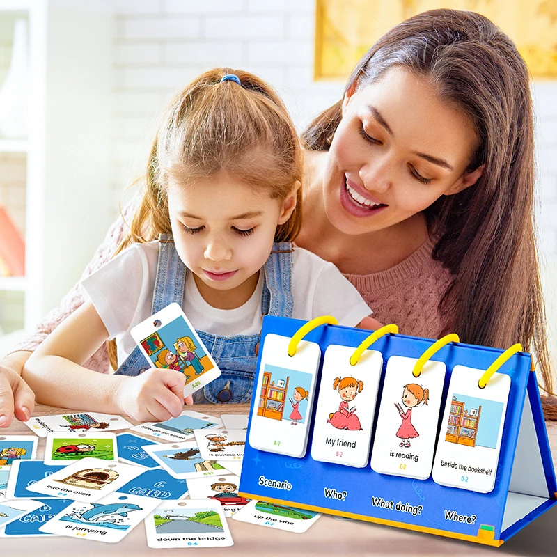 مجموعة تقويم مخطط الجيب لتعلم اللغة الإنجليزية للأطفال من 3 إلى 10 ألعاب ألغاز لبناء الجملة وألعاب الكلمات وبطاقات فلاش الصوتيات #4