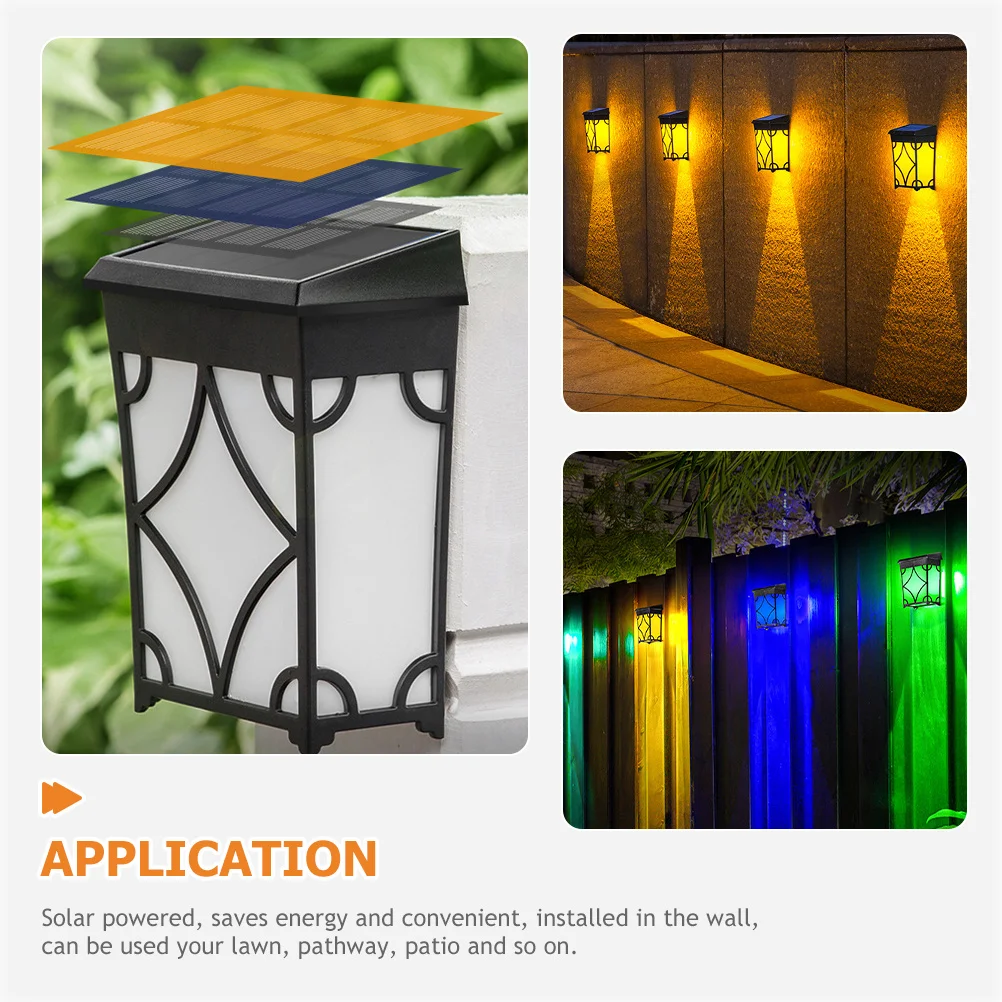 

2Pcs Solar Powered Lights Warm Waterproof ABS PC Yard Garden Outdoor Decor Lawn Pathway Lamp Plastic Solar Light
