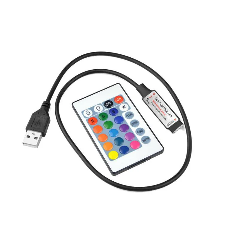 1/5PCS 24Key Remote Control  DC 5V-24V LED Strip Light RGB Controller LED Controller For SMD 2835 5050 Strip Lamp rgb Controler