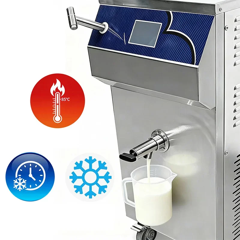Commercial 3‑in‑1 Pasteurizer Integrated Heating‑Aging‑Refrigerating Apparatus Ice‑Cream‑Mix Dairy‑Thermostat‑Processing