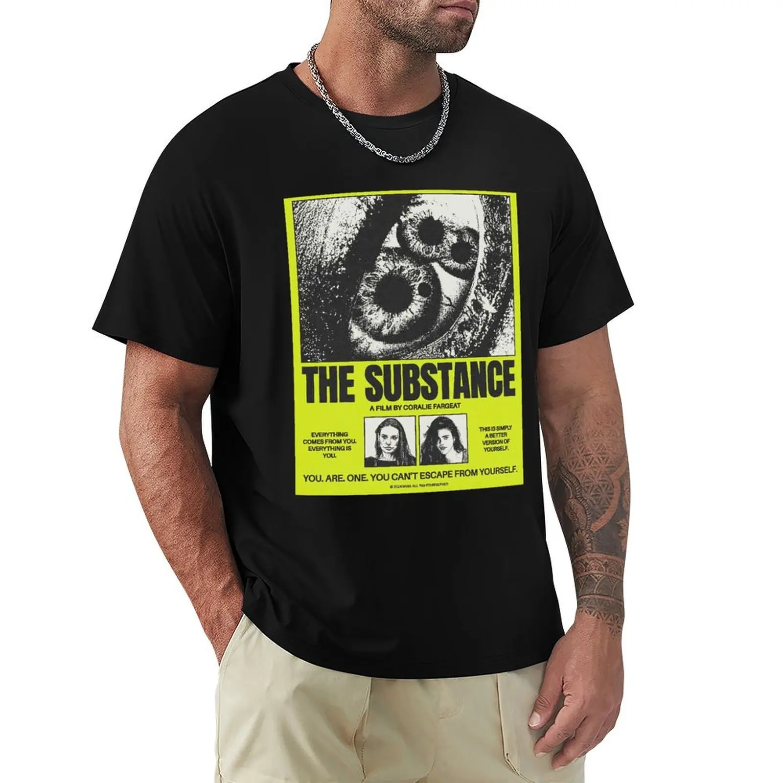 

The Substance Movie Horror Style T-Shirt custom shirt valentines clothes T-shirts oversize fruit of the loom mens t shirts