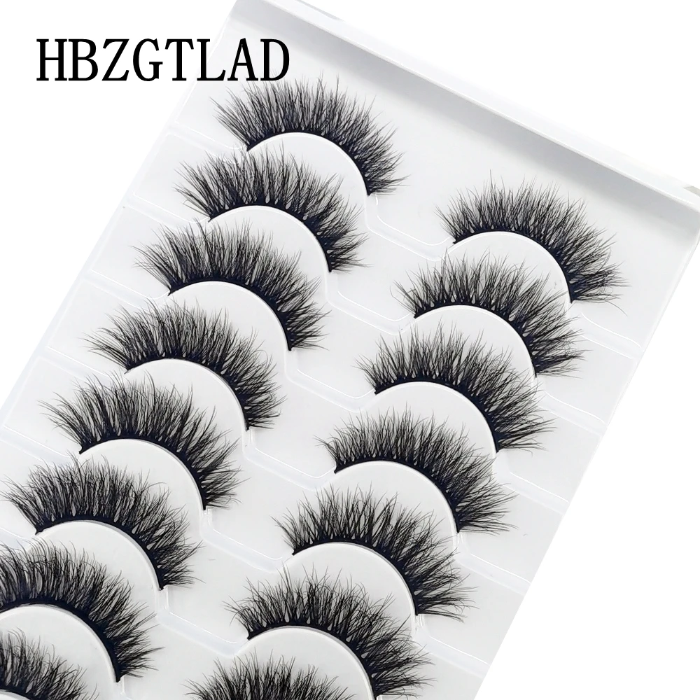 HBZGTLAD 10 Paar künstliche Nerz-Falsche Wimpern, natürliches langes Make-up, 3D-Nerzwimpern, Verlängerungswimpern, kurze Nerzwimpern für Schönheit – Detail 20