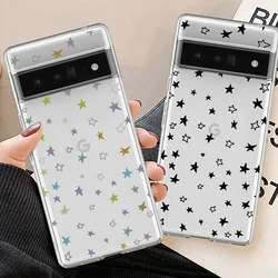Colorful Stars Ins Phone Case for Google Pixel 9 Pro XL 8 Pro 8a 7 7A 6 6a 6 Pro 7Pro Cartoon Shockproof Cover