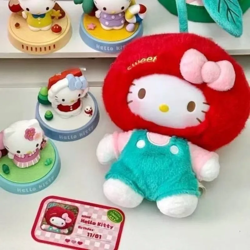 Kawaii Hello Kitty Sanrio Children Lovely Cartoon Plush Toys Student Room Decor Throw Pillow Doll Christmas Gift for Girls