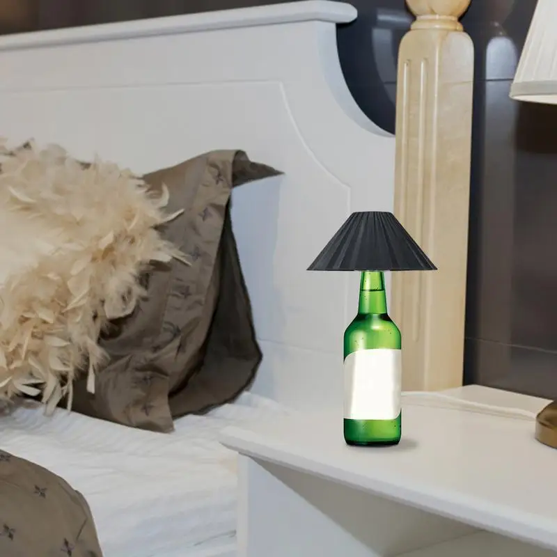 LED Wine Bottle Lamp LED Night Light For Wine Bottle Rechargeable Touch Control 3 Light Colors Bedside Lamps For Bar Restaurant