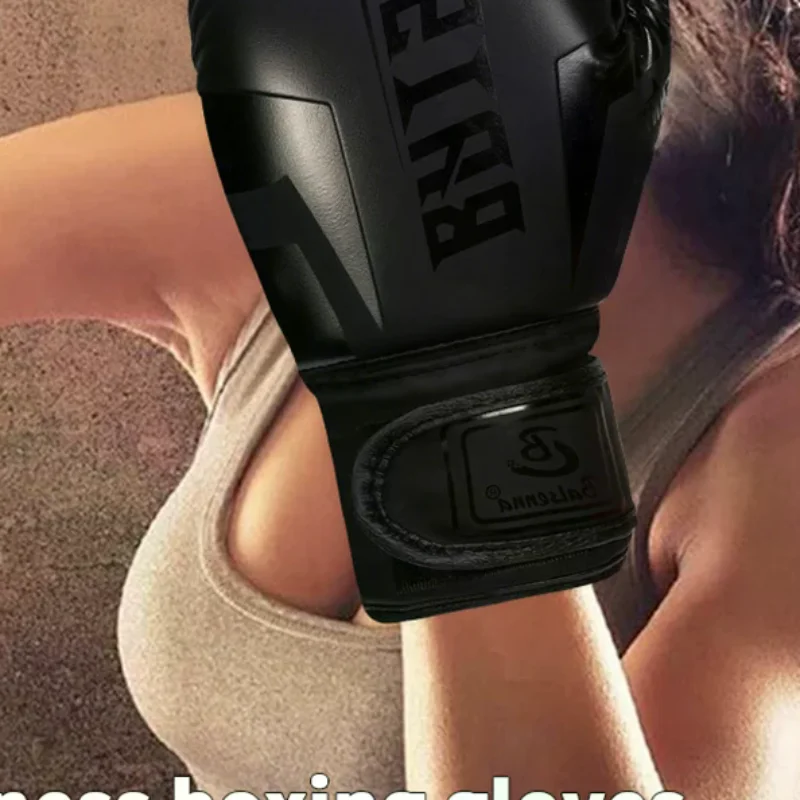 

1 пара боксерских перчаток на 6 унций, 10 унций, износостойкие тренировочные перчатки из искусственной кожи, хорошая прочность, гуманизированный дизайн, боксерские перчатки