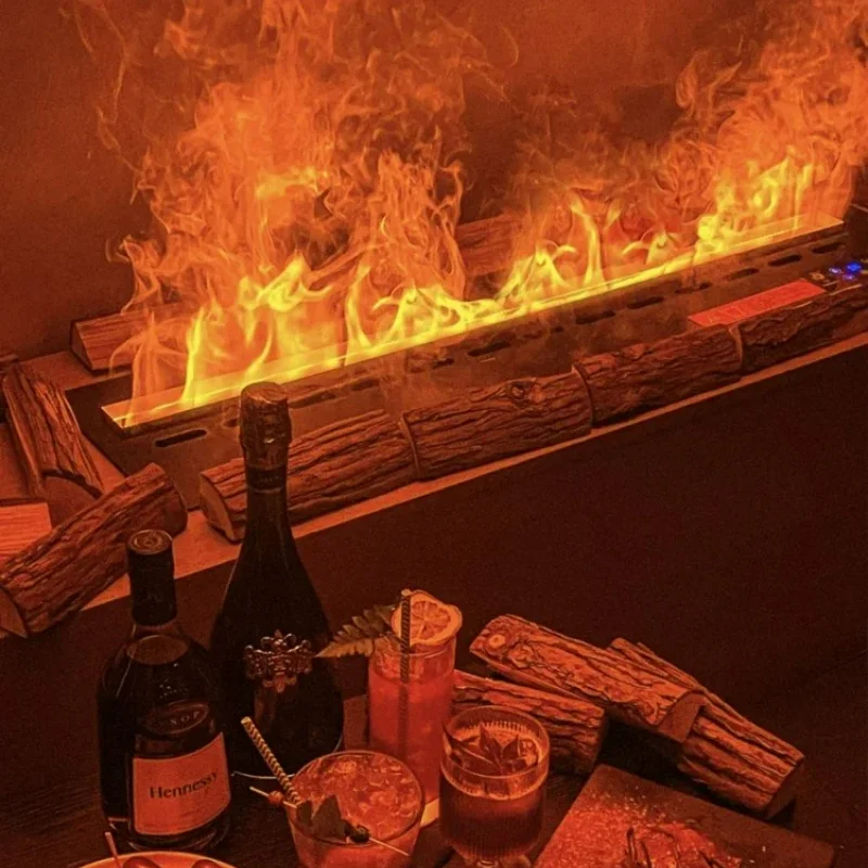 Nouvelle prise ue intelligente 3D atomisation cheminée à vapeur intégré simulé flamme cheminée salon décorer armoire humidificateur