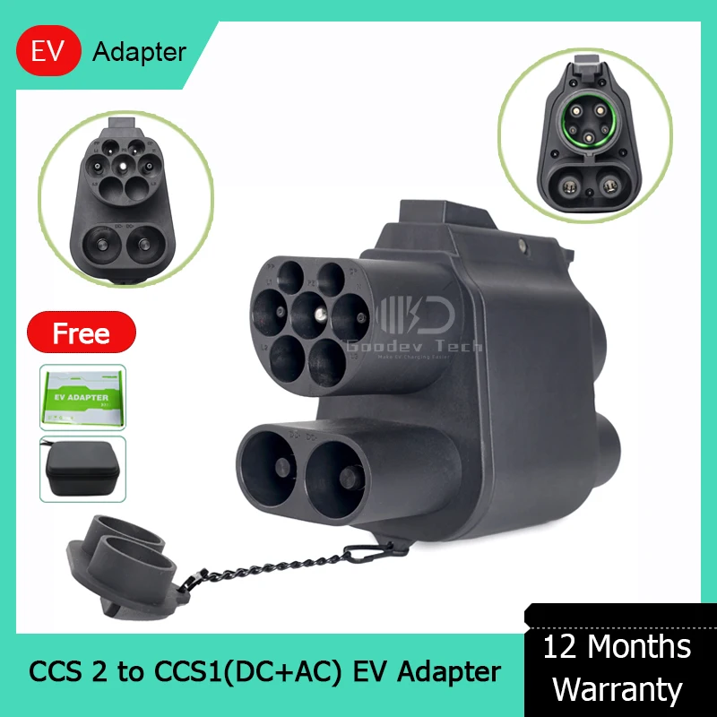 

Fast 200A DC AC Combo EV Adapter Electric Vehicle Charger New CCS2 to CCS1 EV Connector for Electric Cars