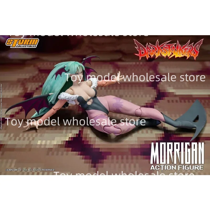 재고 있음 오리지널 스톰 토이 Darkstalkers Morrigan Aensland 애니메이션 액션 컬렉션 피규어 모델 장난감
