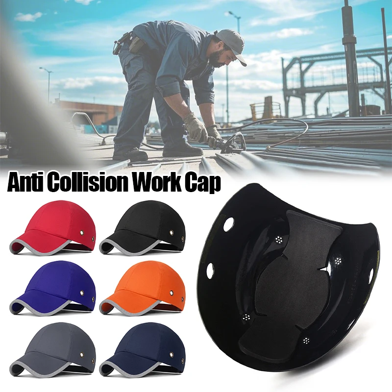 Work Safety Bump Cap Baseball Hat Style Bump Protective Hat Safety Hat Helmet Anti-collision Hard Inner Shell Cap Adjustable