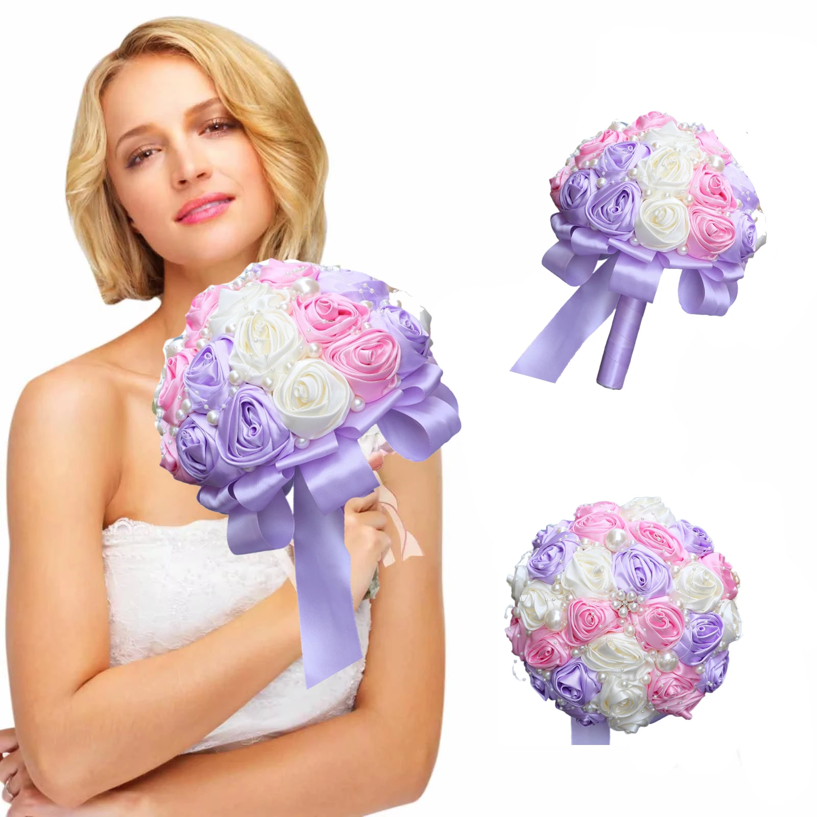

Wedding Bride Holding Flowers Silk Flower Artificial Flowers Wedding Service Bridal Flowers Bouquet Bridesmaid Bouquet