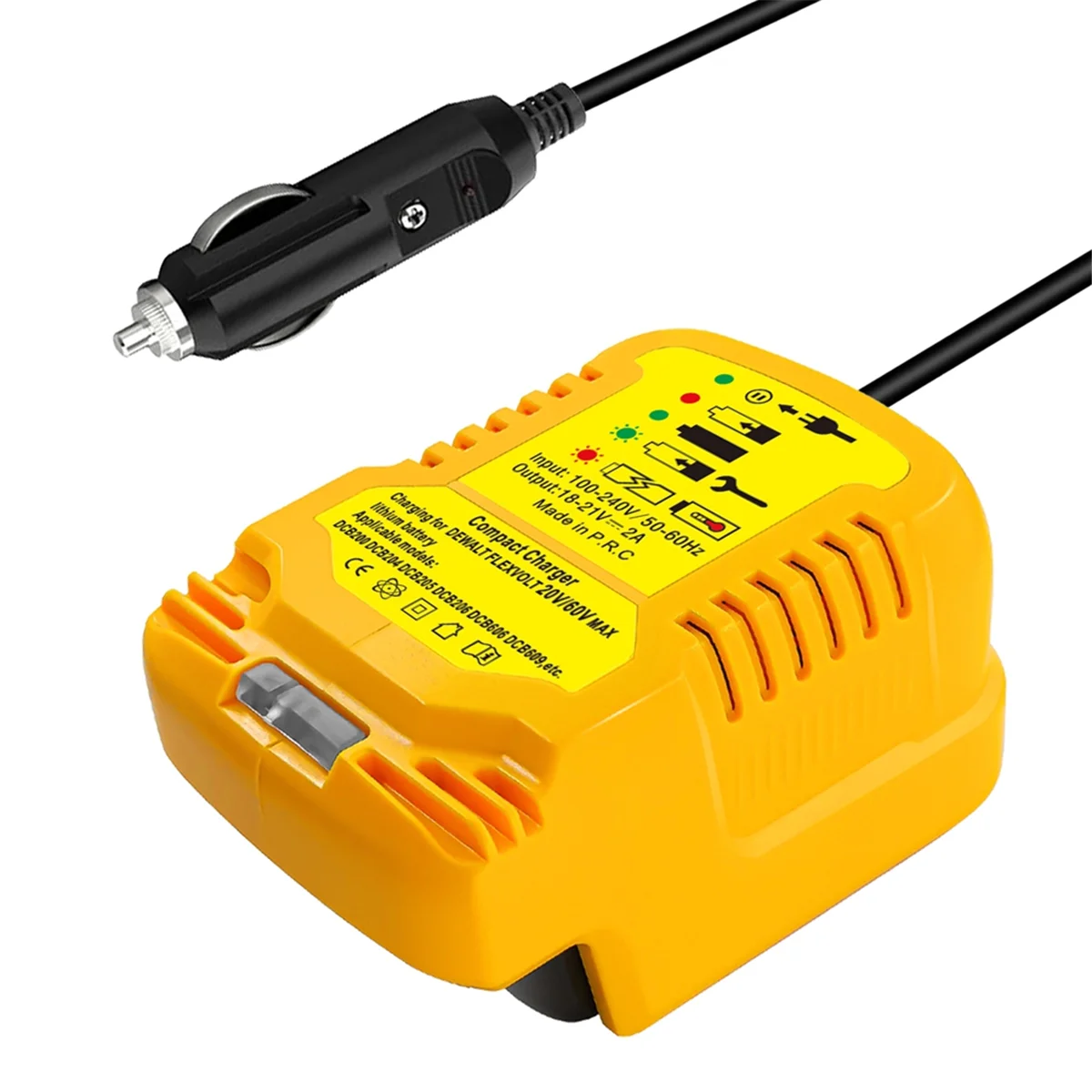 

N91R For Dewalt 20V Battery Replacement Charger,Portable Mini Fast Charger,for Dewalt Car Charger,Cigarette Lighter Plug