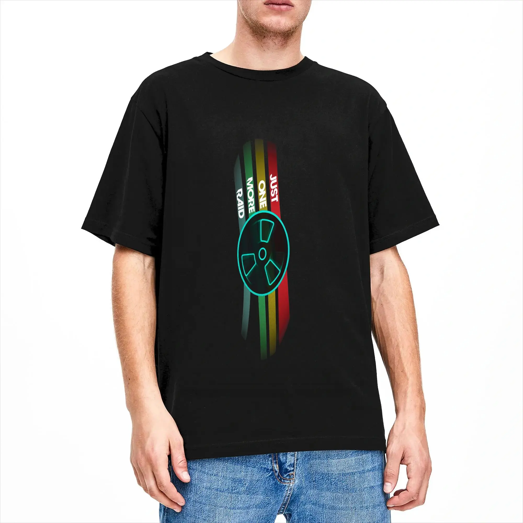 Vintage T Shirt Arc Raiders Just One More Raid Cotton T-Shirts  Novelty Tshirt for Men Beach Aesthetic Design Short Sleeve Tops