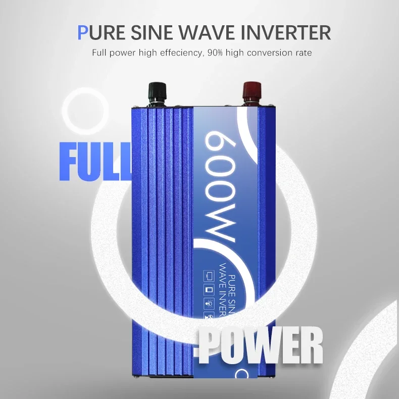 Off Grid Solar Pure Sine Wave Inverter 300w 600w 1000w Dc to Ac 12v 24v 48v to 110v 220v Power Inverter for Car Vehicle Home