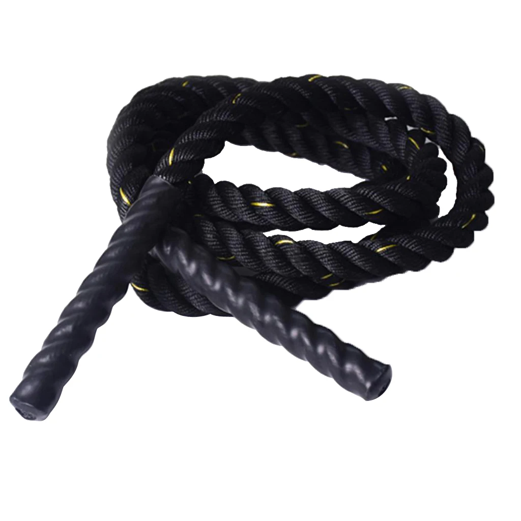 9/9.8\' Heavy Jump Rope Weighted Skipping Battle Rope Home Power Strength Trainer