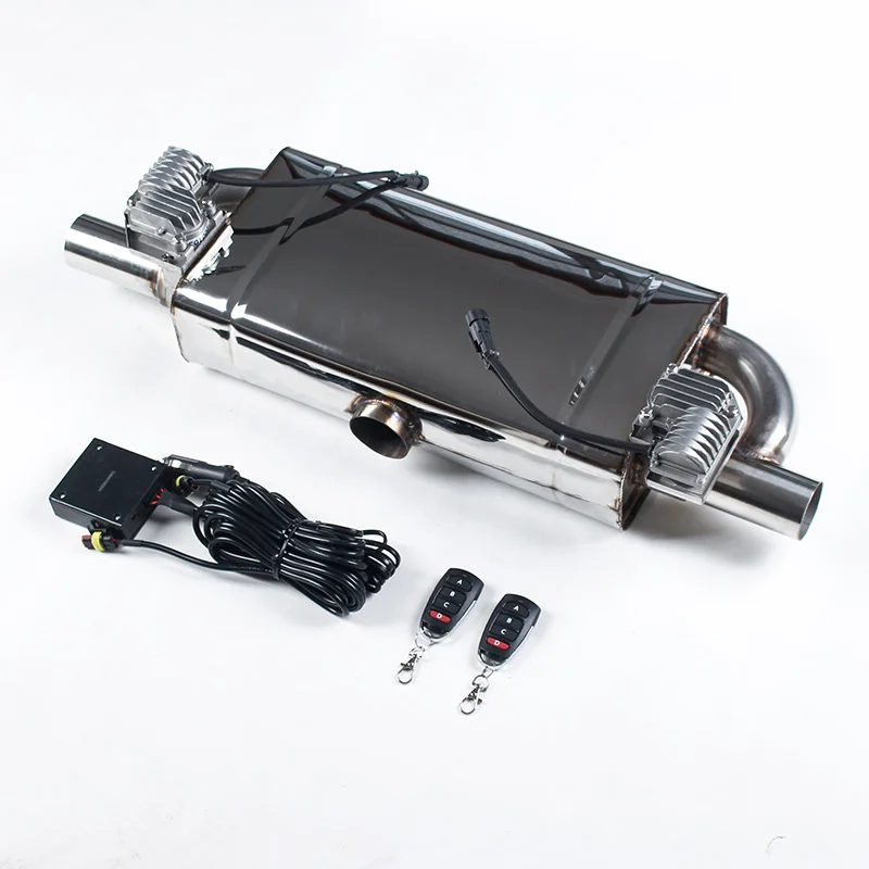 Racing car exhaust Catback For Exhaust Pipe Modified System With Electric Exhaust Valvetronic Muffler Square