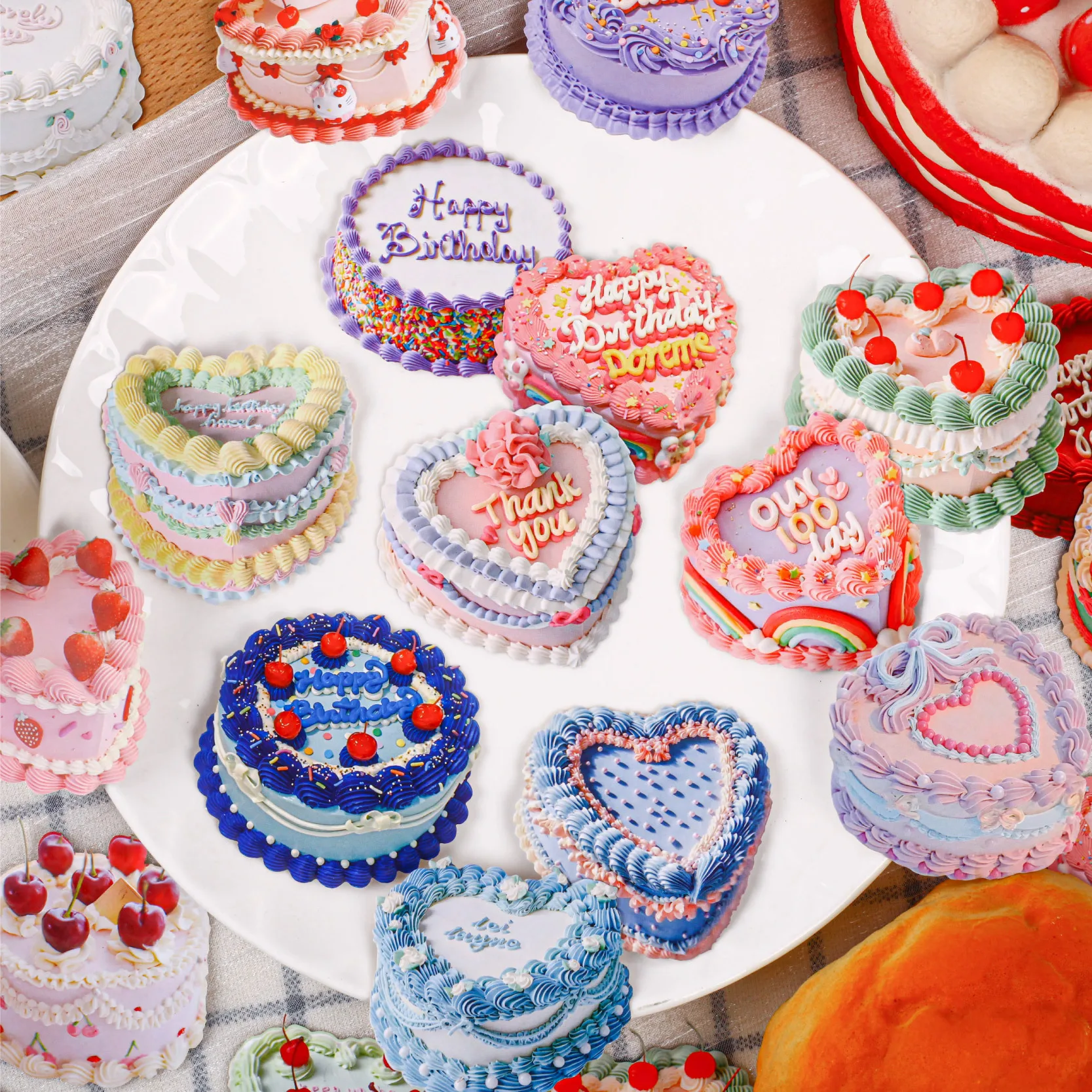Retro Story Hard Card Sticker Pack Cake Series High-Aesthetic Material Creative DIY Decoration Stickers