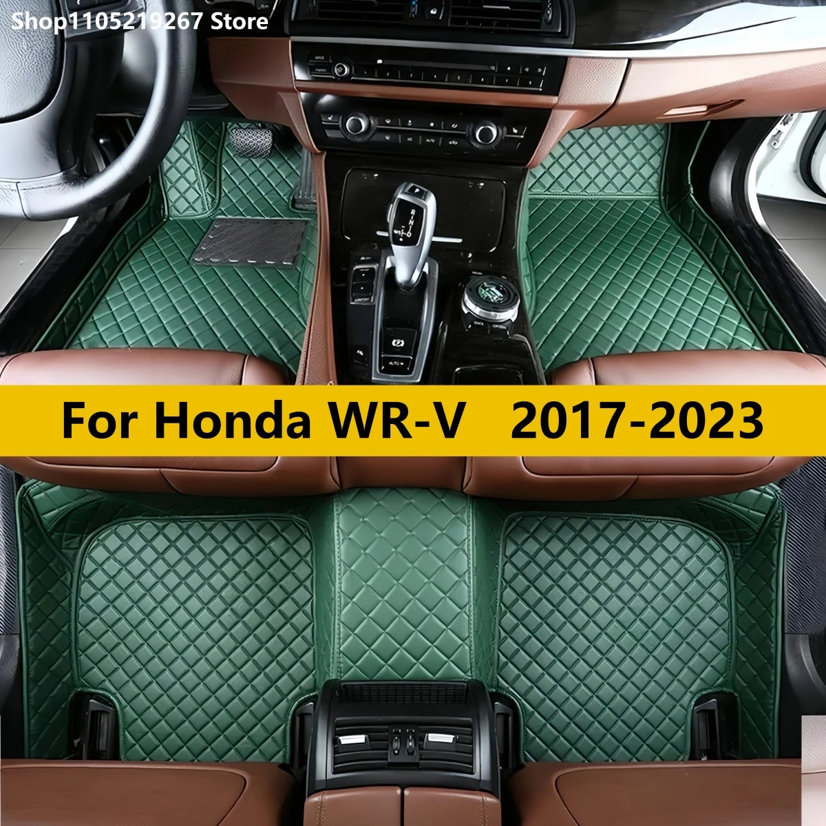 

Custom Car Floor Mat Fit for Honda WR-V WRV 2017 - 2023 Auto Accessories Full Set Leather All Weather Cars Carpets Pads