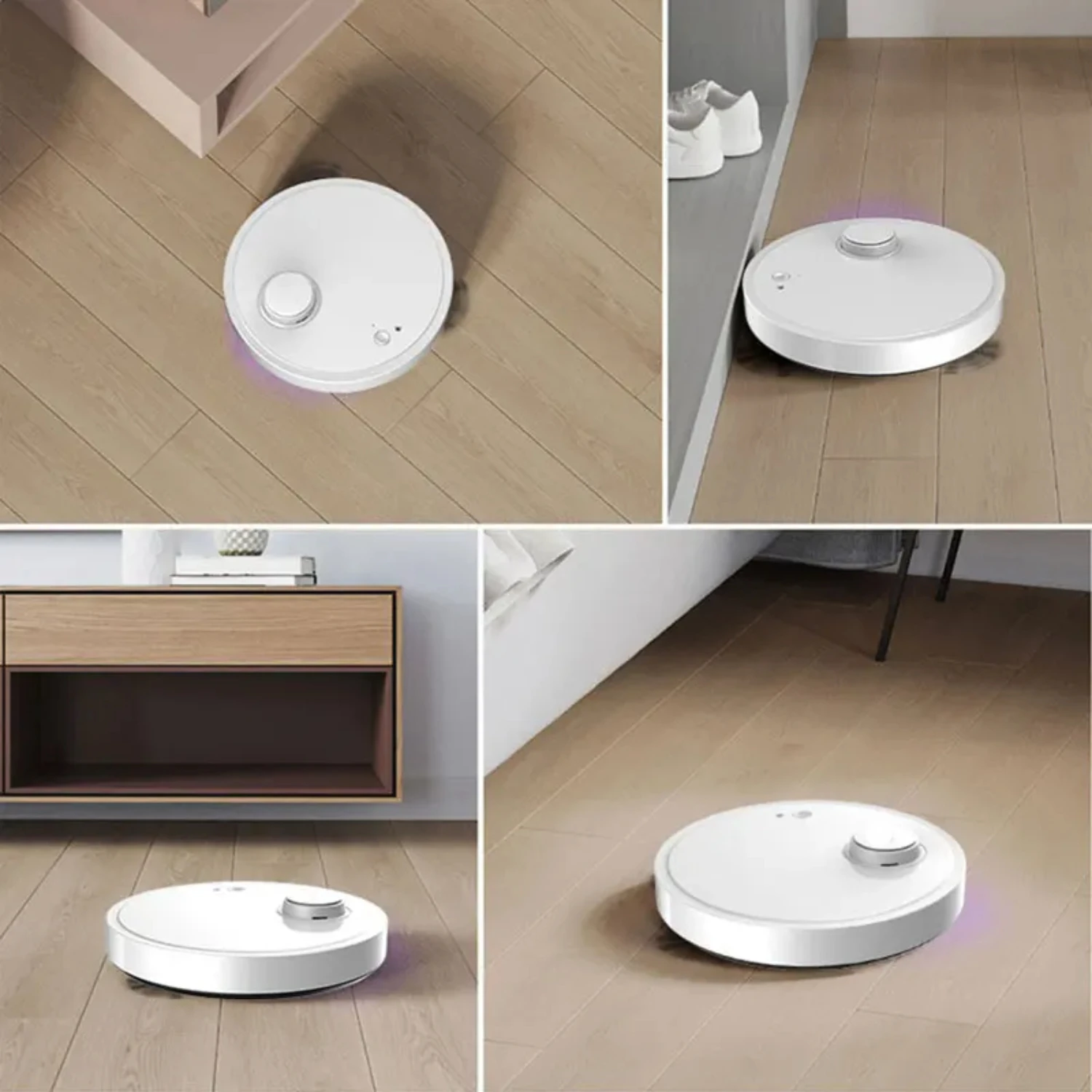 Ultra-thin 2023 Smart Automatic Robot Vacuum Cleaner with Smart Wireless Sweeping Mopping Technology, 3-in-1 Wet and Dry Cleanin