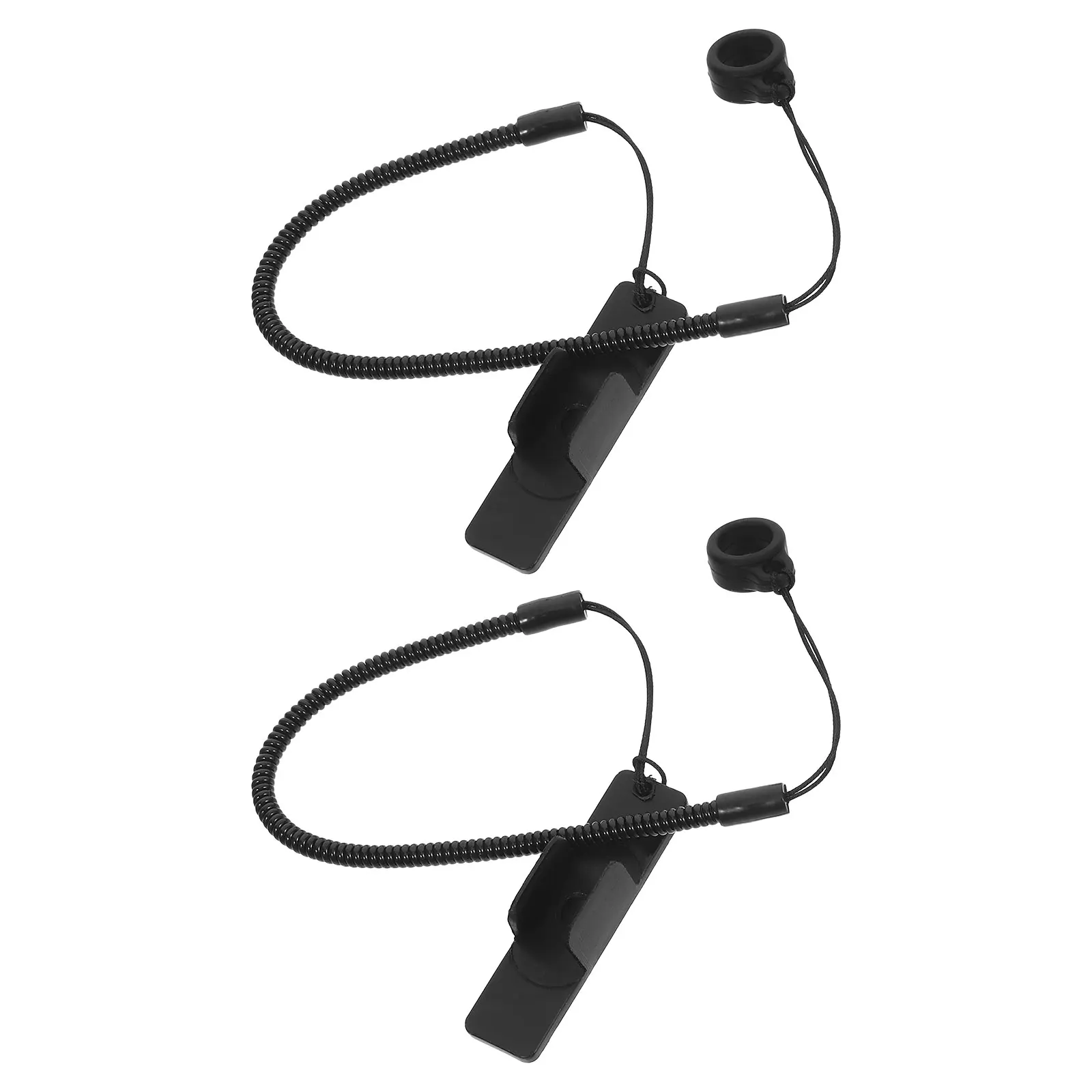 

2Pcs Stretchy Touch Pen Tether with Silicone Ring Black Elastic Lanyard for Drawing Pen Stylus Holder on Tablet Clipboard