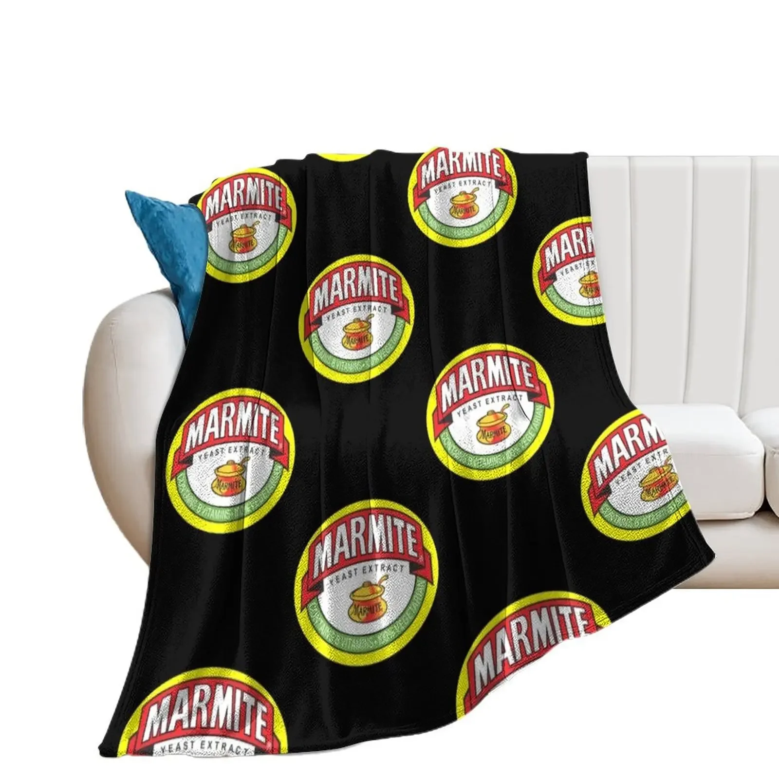 Spicy Marmite Logo 7 Throw Blanket warm winter Kid'S Flannel Blankets