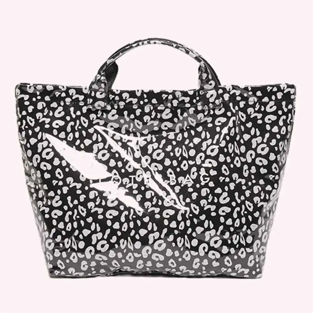 

Leopard Print Trendy Carrying Bag Large Capacity Designer Handbag Stylish Commuting Bag Shopping Bag Tote Handbag