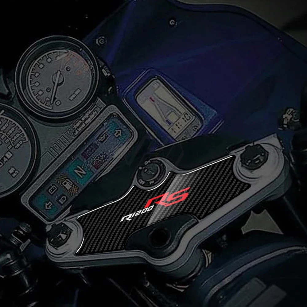 For R1200RS 2001-2005 3D Carbon-look Upper Triple Yoke Defender