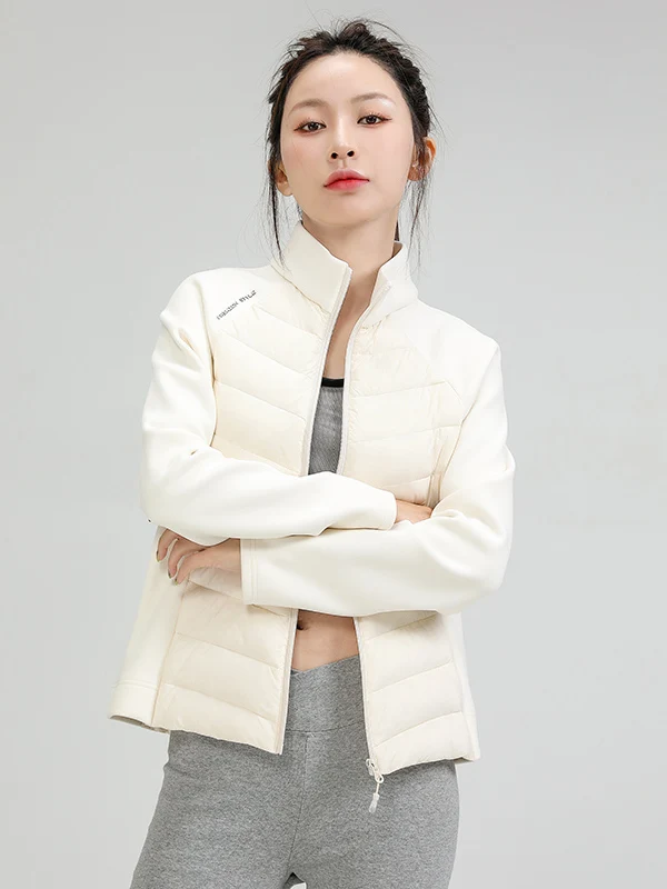 Quente gola roupas de fitn leve para baixo jaet ort sle portátil versátil feminino facionable inverno outerwear