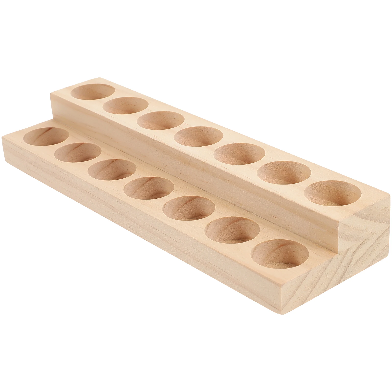 

Wooden Essential Oil Holder with Two Layers for Desktop Storage Display Stand Organizer Case Perfume Bottle Rack Home Supplies