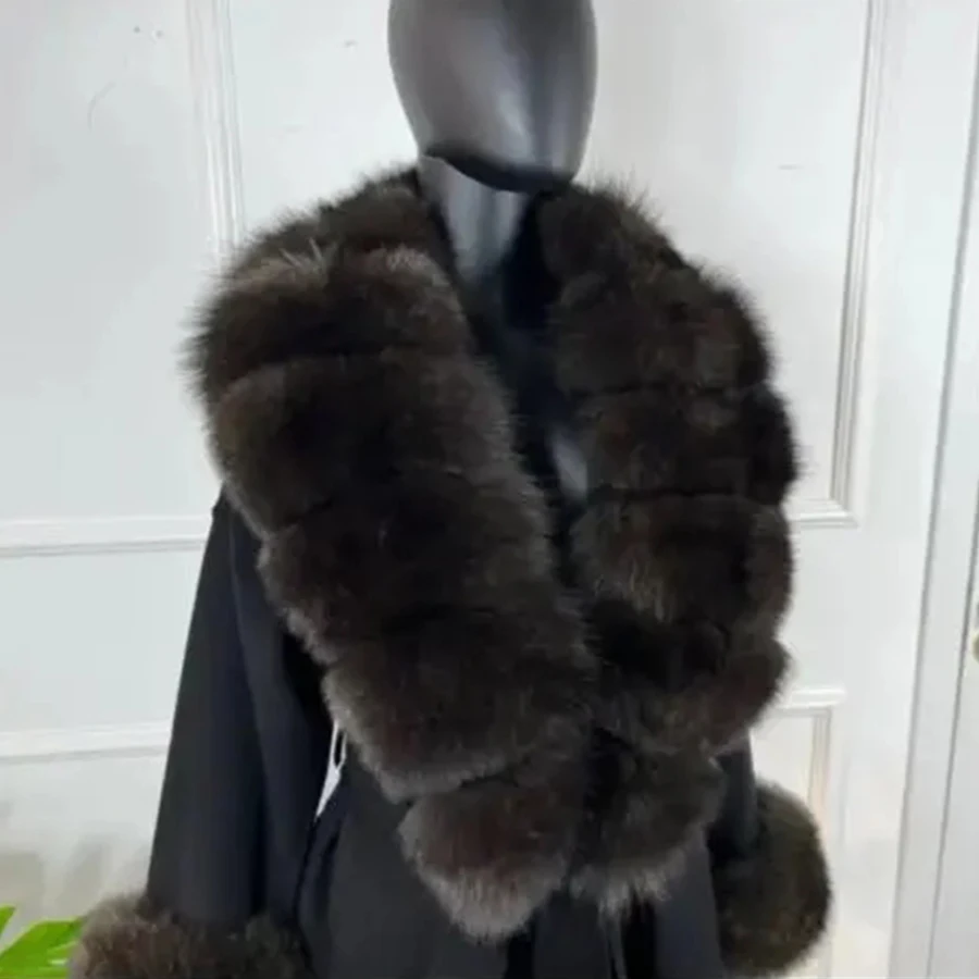 Natural Fox Fur Collar Women Real Fur Collar Genuine Fox Fur Coat Collar Luxury High Quality