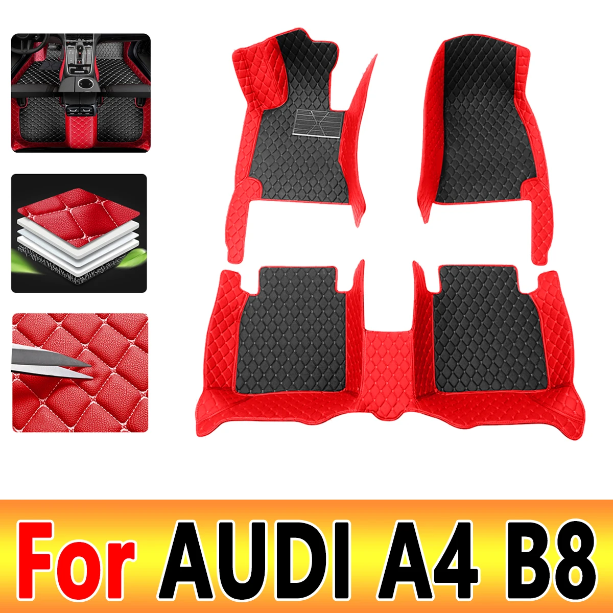 

Car floor mats for AUDI A4 B8 Hatchback/Avant/Sedan 2010 2011 2012 2013 2014 2015 2016 Custom foot Pads automobile carpet cover