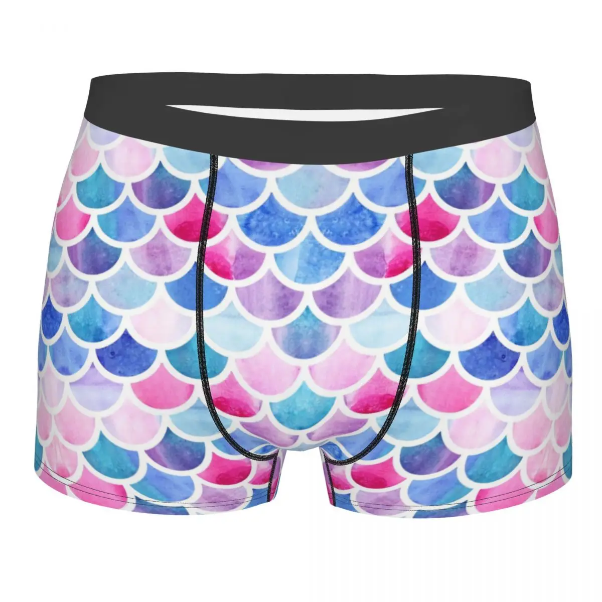 

Пользовательские Fb605ccdGlitter Mermaid Scales Print Боксеры Шорты Мужские Трусы Нижнее Белье Крутые Трусы