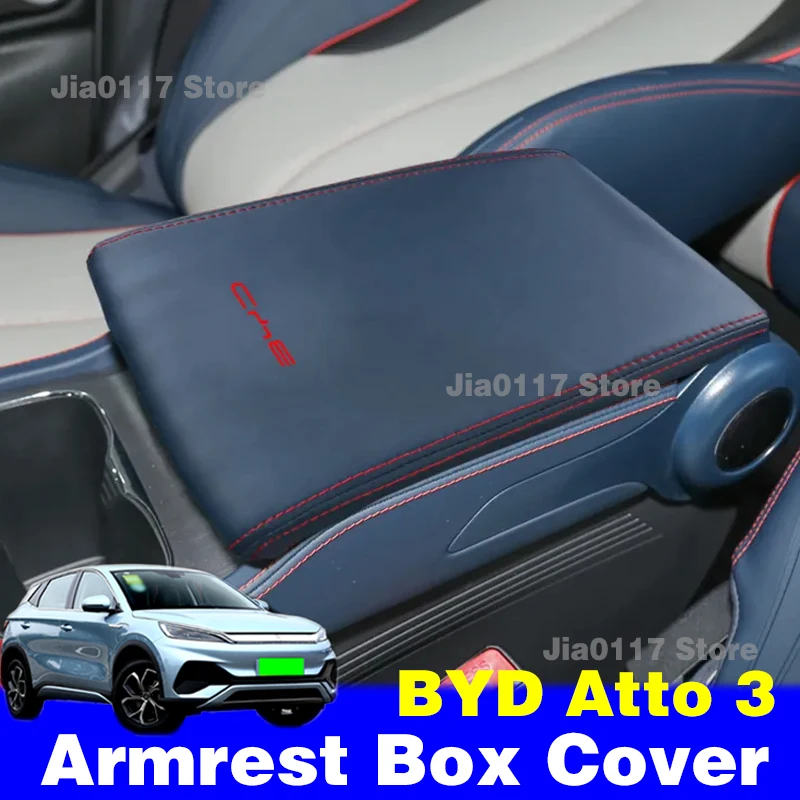 Car Armrest Box Protective Cover For BYD Atto 3 Yuan Plus Central Control Armrest Interior Accessories