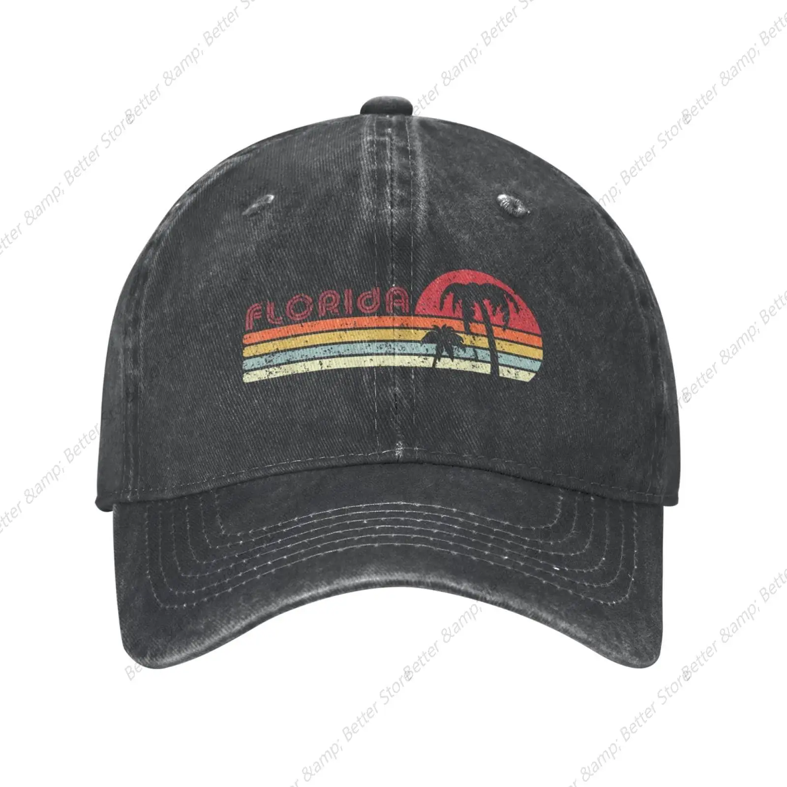 Adult Vintage Trucker Dad Hat Florida Retro Style Baseball Cap Funny Cowboy Hats